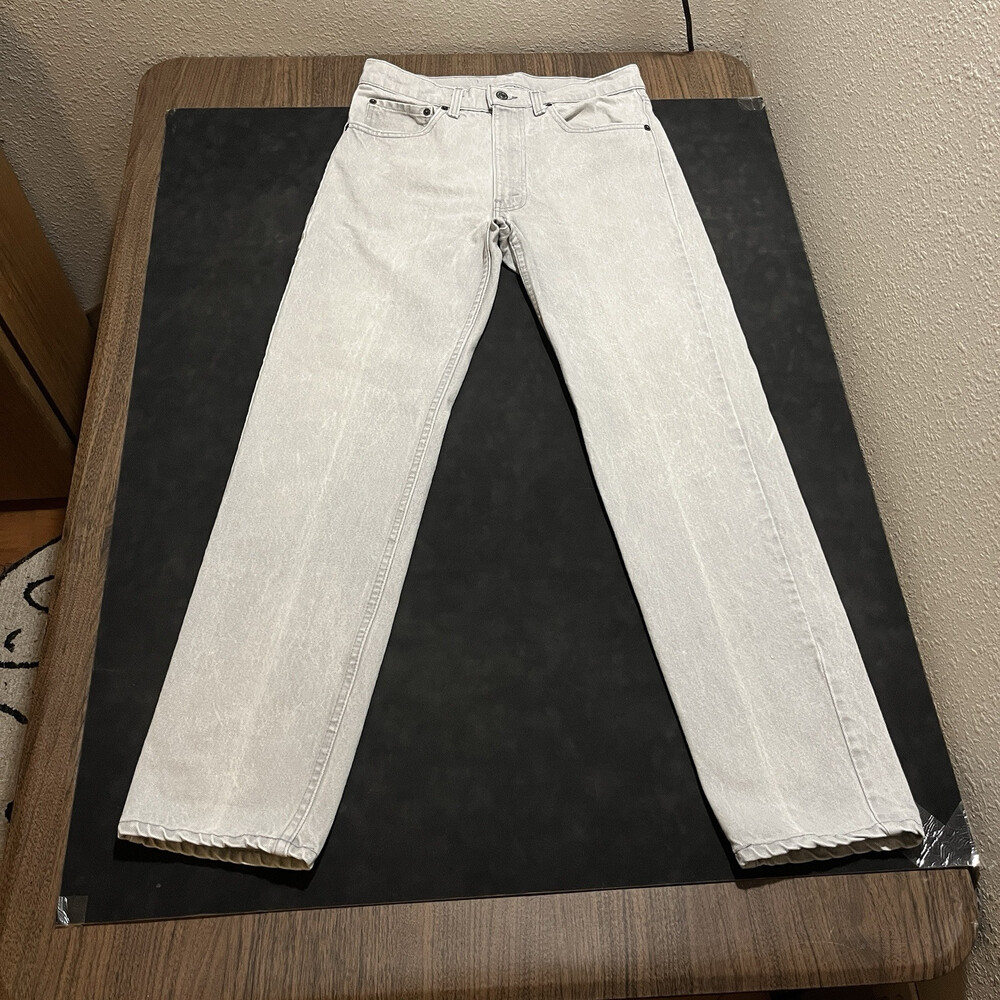 Vintage Levi Gray Jeans Denim USA 30x30 1980s 505 Silver Tab Levis Colors 550